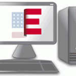 graphic of e-verify system on a computer